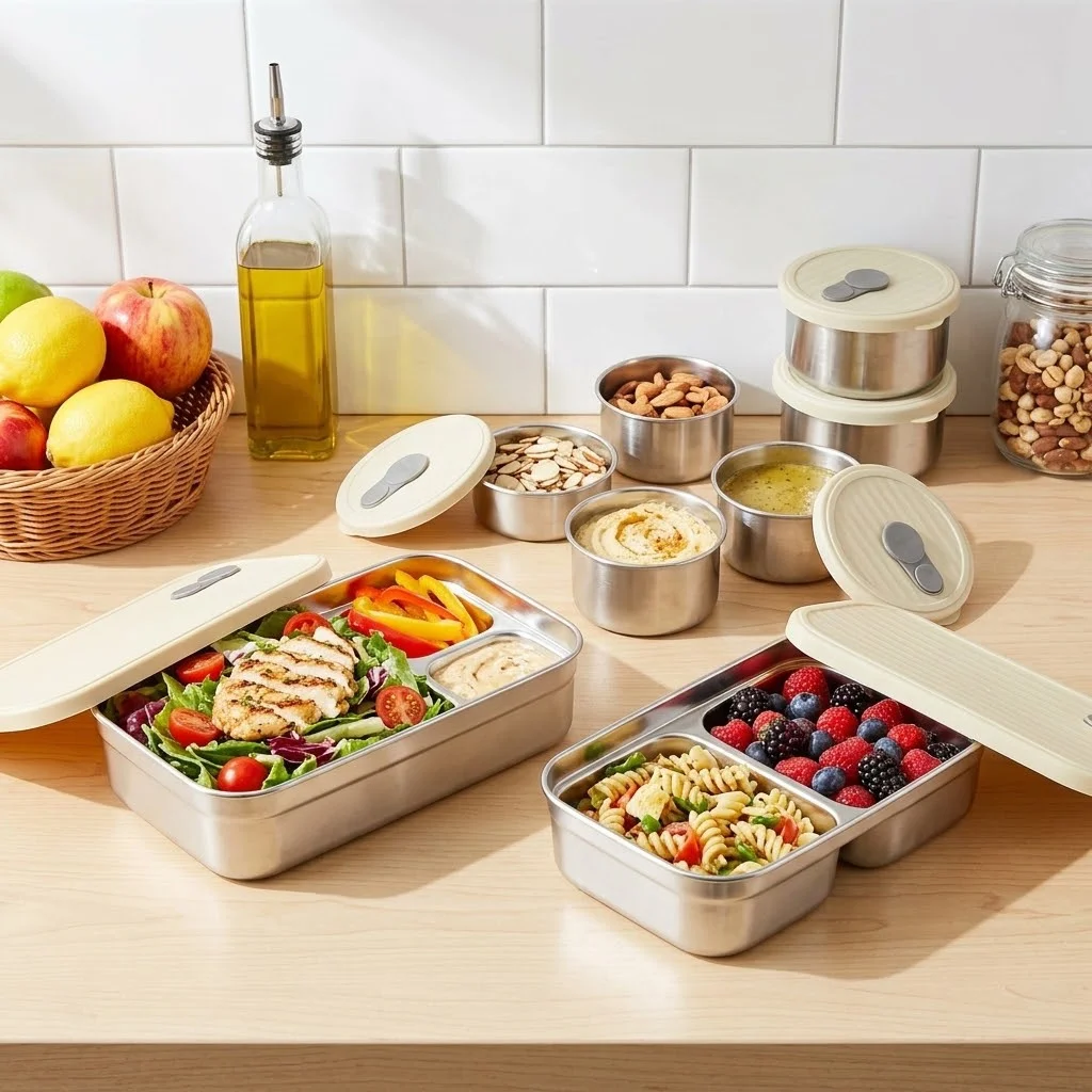 304 스테인리스 스틸 소재의 도시락 세트, 어린이 및 - Food Storage Oven Safe 리뷰 및 가격