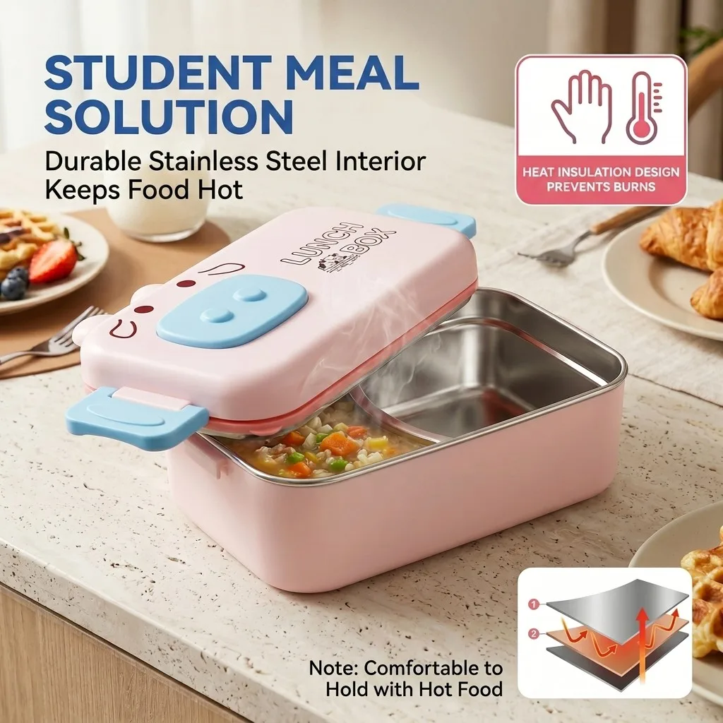 304 스테인리스 스틸 소재의 도시락통, 어린이 및 성 - Food Storage Oven Safe 리뷰 및 가격