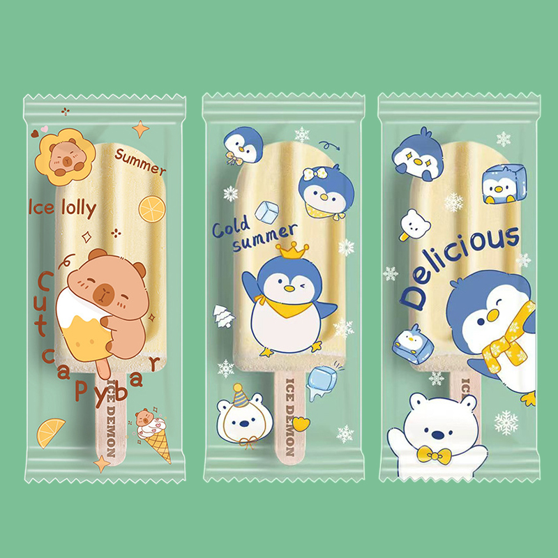 ~100개입 귀여운 만화 디자인의 식품 등급 아이스크림 - Food Storage Bag 리뷰 및 가격