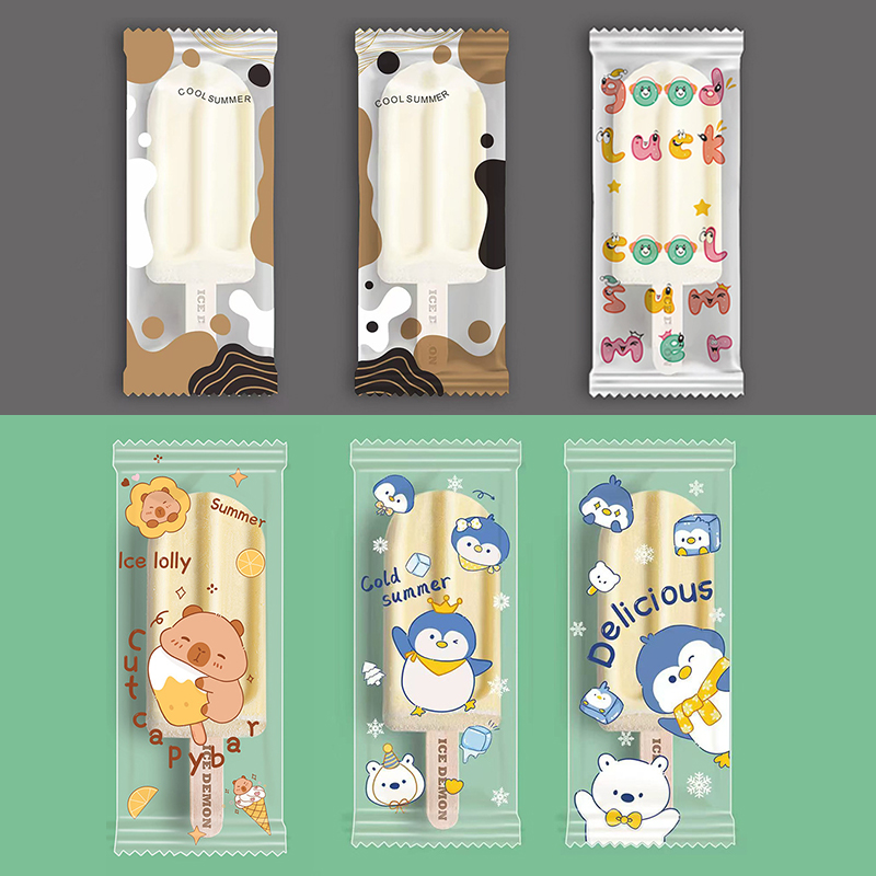~100개입 귀여운 만화 디자인의 식품 등급 아이스크림 - Food Storage Bag 리뷰 및 가격