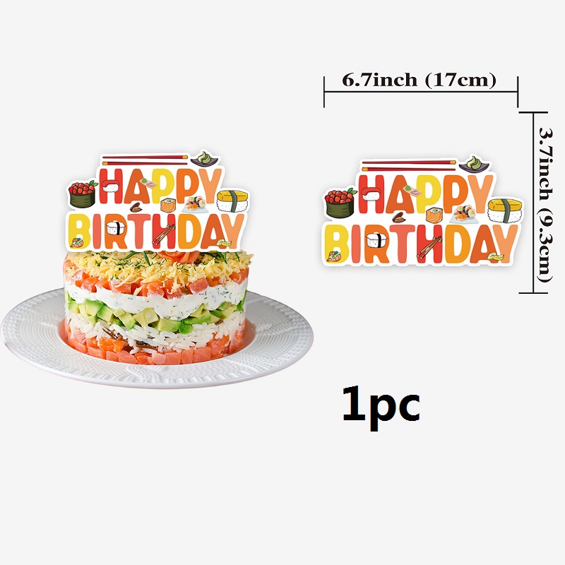 일본 스시 케이크 토퍼, 음식 테마 스시 생일 케이크  - Food Storage With Dividers 리뷰 및 가격