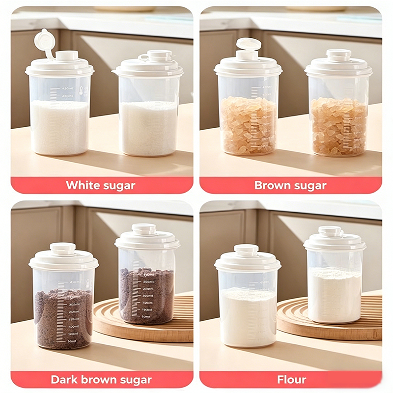 뚜껑이 있는 밀폐 식품 보관 용기, 설탕 디스펜서, 갈 - Food Storage Containers 리뷰 및 가격