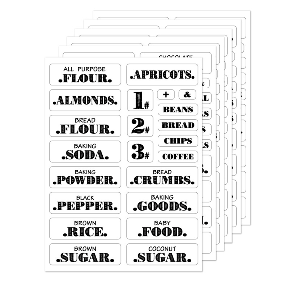 132 피스 주방 음식 스티커 방수 식품 양념 항아리  - Food Storage Labels 리뷰 및 가격