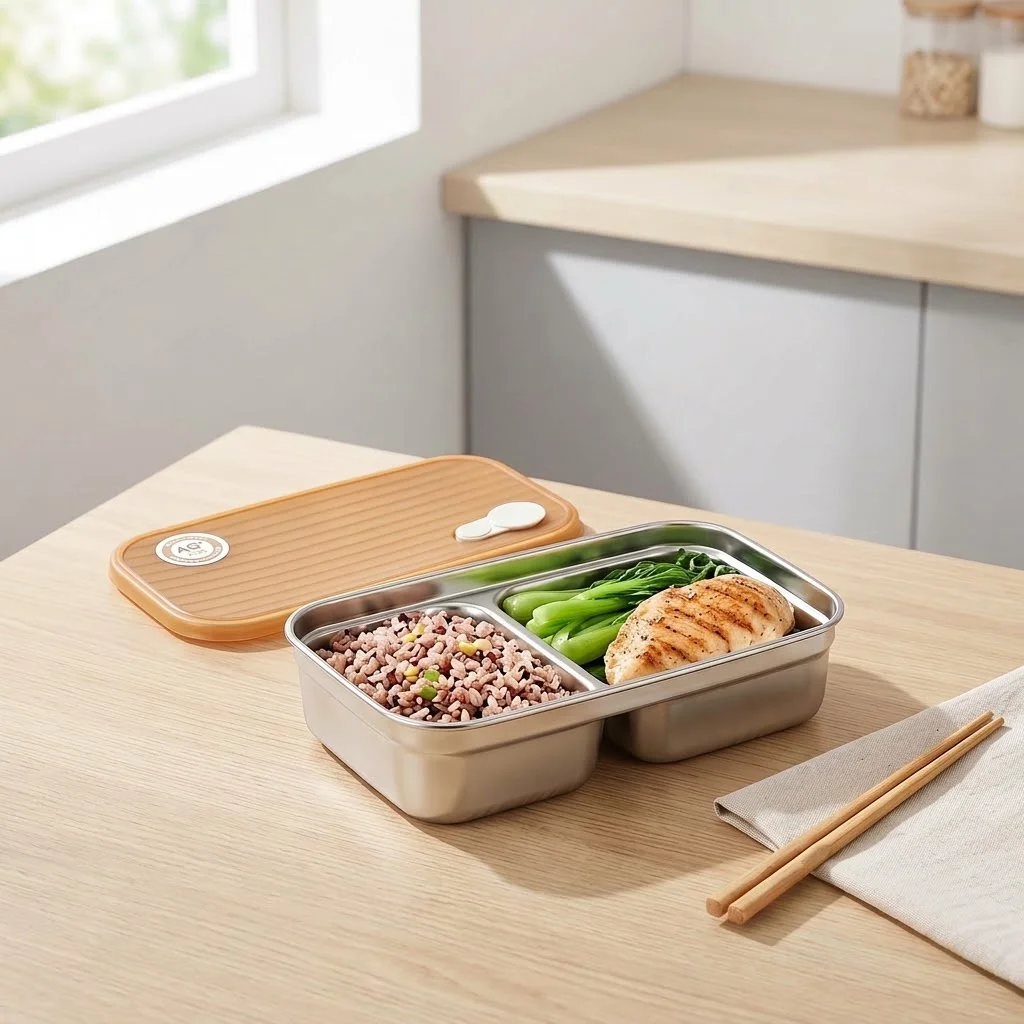 304 스테인리스 스틸 소재의 칸막이형 도시락통, 밀폐 - Food Storage With Dividers 리뷰 및 가격